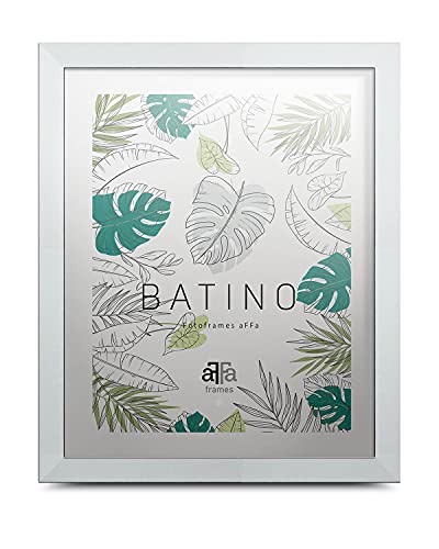 aFFa frames, Batino, Bilderrahmen aus Holz, hell, rechteckig, mit Acrylglasfront, HDF-Hintergrund, weiß, 40x60 cm von aFFa frames