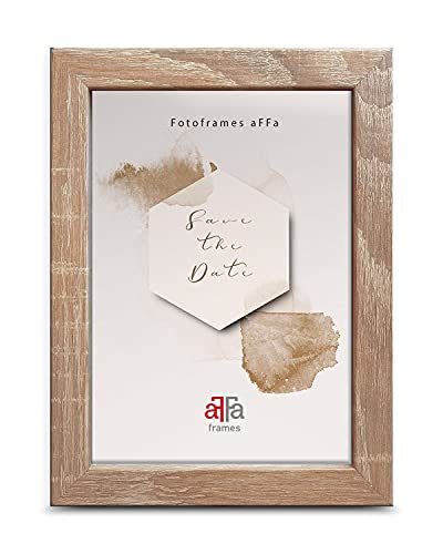 aFFa frames, Hekla, Bilderrahmen, MDF-Fotorahmen, pflegeleicht, rechteckig, mit Acrylglasfront, Eiche hell, 15 x 20 cm von aFFa frames