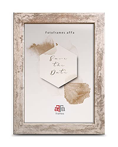 aFFa frames, Hekla, Bilderrahmen, MDF-Fotorahmen, pflegeleicht, rechteckig, mit Acrylglasfront, Kiefer gebleicht, A4, 21x29,7cm von aFFa frames