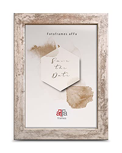 aFFa frames, Hekla, Bilderrahmen, MDF Fotorahmen, pflegeleicht, rechteckig, mit Acrylglasfront, Kiefer gebleicht, 10x15 cm von aFFa frames