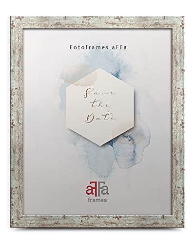 aFFa frames, Hekla, Bilderrahmen, MDF-Fotorahmen, pflegeleicht, rechteckig, mit Acrylglasfront, Kiefer gebleicht, 40 x 50 cm von aFFa frames
