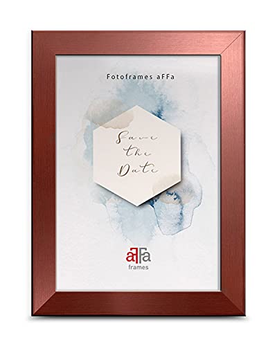 aFFa frames, Hekla, Bilderrahmen, MDF Fotorahmen, pflegeleicht, rechteckig, mit Acrylglasfront, Rose Gold, 15x20 cm von aFFa frames
