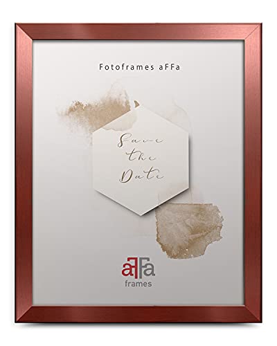 aFFa frames, Hekla, MDF Fotorahmen, pflegeleicht, rechteckig, mit Acrylglasfront, Rose Gold, 9x13 cm von aFFa frames