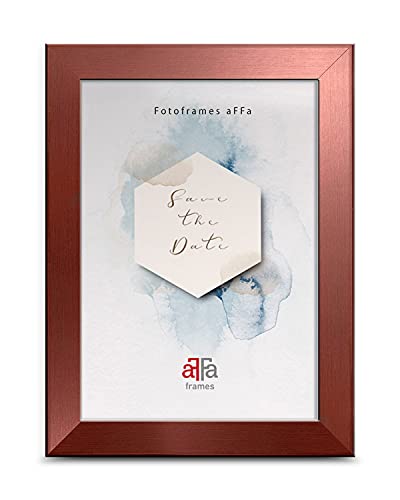 aFFa frames, Hekla, Bilderrahmen, MDF Fotorahmen, pflegeleicht, rechteckig, mit Acrylglasfront, Rose Gold, A4, 21x29,7 cm von aFFa frames