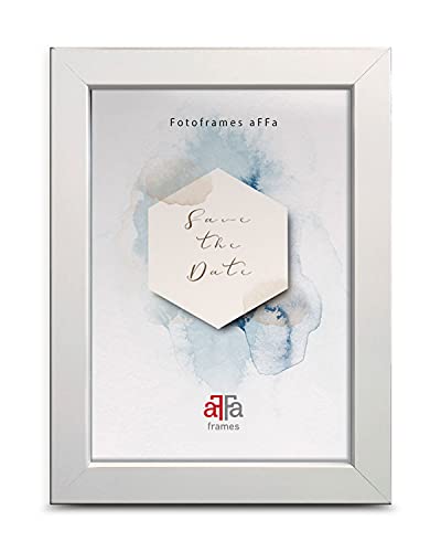 aFFa frames, Hekla, Bilderrahmen, MDF Fotorahmen, pflegeleicht, rechteckig, mit Acrylglasfront, Weiß, 9x13 cm von aFFa frames