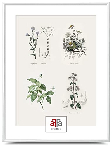 aFFa frames Plastik Bilderrahmen Elegantes stilvolles klassisches Design Geeignet für Bilder Poster Diplome Abschlusszeugnisse 50x70 cm Farbe Weiß von aFFa frames