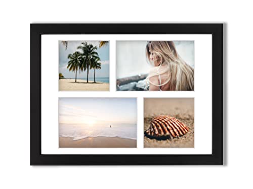 aFFa frames Tisar Bilderrahmen 24x30 cm, Bilderrahmen set mit Acrylglas, photo frame mit Passepartout, 4 Foto-Ausschnitten für 2 Fotos 10x15 cm und 2 Fotos 10x10 cm, Schwarz aFFa frames Tisar Bilderrahmen 24x30 cm, Bilderrahmen set mit Acrylglas, photo frame mit Passepartout, 4 Foto-Ausschnitten für 2 Fotos 10x15 cm und 2 Fotos 10x10 cm, Schwarz von aFFa frames
