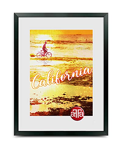 aFFa frames, California, Bilderrahmen aus Kunststoff, Hell, Rechteckig, Mit Acrylglasfront, HDF-Hintergrund, Schwarz, A4, 21x29,7cm von aFFa frames