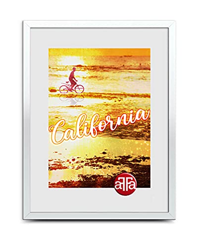 aFFa frames, California, Bilderrahmen aus Kunststoff, Hell, Rechteckig, Mit Acrylglasfront, HDF-Hintergrund, Weiß, A3, 29,7x42cm von aFFa frames