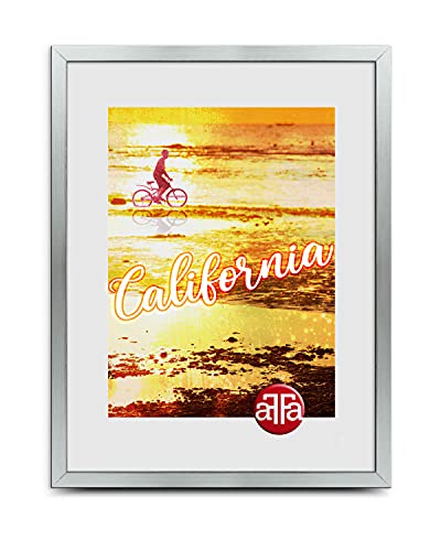 aFFa frames frames, California, Bilderrahmen aus Kunststoff, hell, rechteckig, mit Acrylglasfront, HDF-Hintergrund, Silber, 30x40 cm von aFFa frames