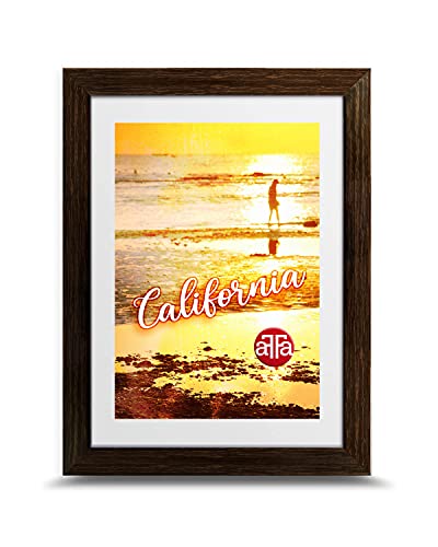 aFFa frames frames, California, Bilderrahmen aus Kunststoff, hell, rechteckig, mit Acrylglasfront, HDF-Hintergrund, Wenge, 10x15 cm von aFFa frames