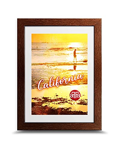 aFFa frames frames, California, Bilderrahmen aus Kunststoff, hell, rechteckig, mit Acrylglasfront, HDF-Hintergrund, braun, 15x20 cm von aFFa frames