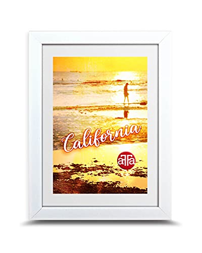 aFFa frames frames, California, Bilderrahmen aus Kunststoff, hell, rechteckig, mit Acrylglasfront, HDF-Hintergrund, weiß, 15x20 cm von aFFa frames