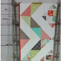 Minky Baby Mädchen Quilt - Moderne Baby-Decke Handgefertigte Shower GeschenkKindergarten SpielmatteBlume Mühle Von Moda Minky Baby Mädchen Quilt - Moderne Baby-Decke Handgefertigte Shower GeschenkKindergarten SpielmatteBlume Mühle Von Moda von aFabricHabit
