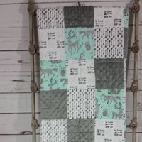 Patchwork Babydecke - Weiches Baby DeckeHandgefertigte Baby-Dusche-Geschenk Kindergarten SpielmatteWerden Mutige Kleine von aFabricHabit