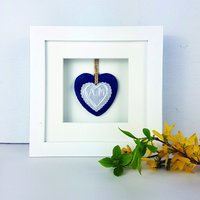 Personalisiertes Silber Herz Jahrestag Geschenk Geprägte Folienkunst von aFewHomeTruths