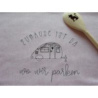 Geschirrtuch-BesticktRosa-Baumwolle Geschirrtuch-BesticktRosa-Baumwolle von aGwand