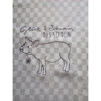 Geschirrtuch-Halbleinen. Bestickt Geschirrtuch-Halbleinen. Bestickt von aGwand