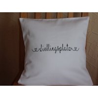 KissenbezugLieblingsplatz40 X 40 Gestickt Skandinavisch HyggeWeiß KissenbezugLieblingsplatz40 X 40 Gestickt Skandinavisch HyggeWeiß von aGwand