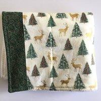 3Er Set Weihnachtliches Geschirrtuch Mit Weihnachtsbäumen Und Goldenem Rentier/Geschirrmatte Zum Abtrocknen Geschirrtuch/Weihnachtsgeschenk von aLittleFrayed