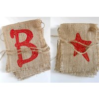 Believe Burlap Weihnachtsbanner, Feiertagsdekoration von aLittleFrayed
