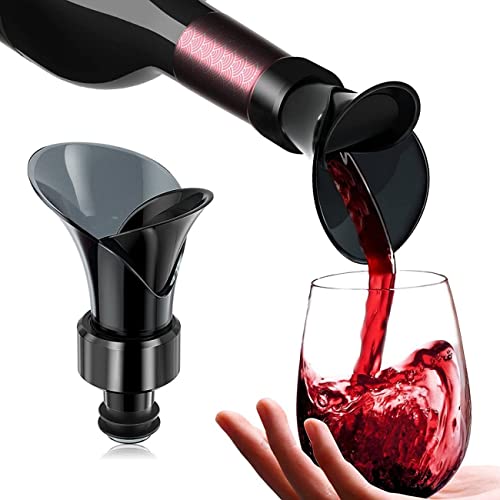 aMBayz 2 in 1 Petal Red Wine Stopper, Portable Filter, Flower Wine Aerator Pourer, Reusable Leakproof Silicone Wine Bottle Stopper for Most of Wine Bottles Mouths (1 PCS) von aMBayz