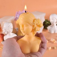 3D Silikonform Mädchen Mit Geschlossenen Augen Für Handgefertigte Dekorationen Duftkerzen Kreideseifen Und Einrichtungsgegenstände von aSellarDoor