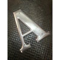 Buchstabe A Industrial Metall 6" - Metallbuchstabe Adressbuchstabe Vintage Hausbrief Schildbuchstabe Silberner von aVintageParcel