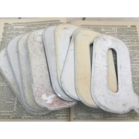 Jahrgang Industrielle Metall Buchstabe Q - Festzelt Brief Rostigen 7, 5" Hoch Blechschild Getragen von aVintageParcel