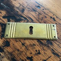 Jahrgang Verzierten Rechteck Rosette Platte - Schlüsselloch Antik Messing-Hardware von aVintageParcel