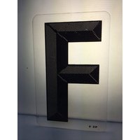 Klarer Kunststoff Buchstabe F - Plexiglas Schwarzer Marquee Letter Schwarz Gemusterter Schild Geborgenes Kunststoffschild Hochzeitsbrief von aVintageParcel
