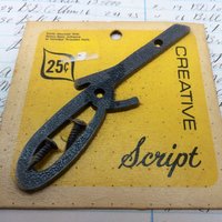 Midcentury Modern Haus Schreiben Schreibschrift - Kleinbuchstaben F von aVintageParcel