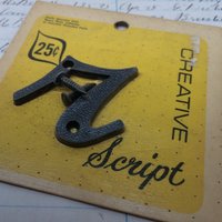 Midcentury Modern Haus Schreiben Schreibschrift - Kleinbuchstaben R von aVintageParcel