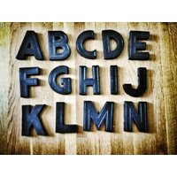 Retro Schwarz Marquee Buchstaben - Vintage-Kunststoff-Zeichen 4" Hoch A B C D E F G H I J K L M N von aVintageParcel