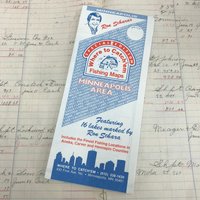 Vintage Landkarte - 1980Er Ron Scharas Angelführer Mn Twincities Minnetonka See Neuwertiger Vorrat von aVintageParcel