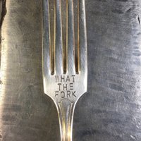 What The Fork - Handgestempelte Gabel Handgemachte Geschenk The Good Place Coole Süße Lustige von aVintageParcel