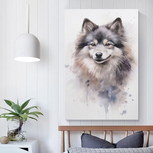aaaaab Wandkunst mit finnischem Lapphund-Hund für Flur und Treppe, für Wohnzimmer und Schlafzimmer, Gemälde, Wandkunst, 30 x 45 cm aaaaab Wandkunst mit finnischem Lapphund-Hund für Flur und Treppe, für Wohnzimmer und Schlafzimmer, Gemälde, Wandkunst, 30 x 45 cm von aaaaab