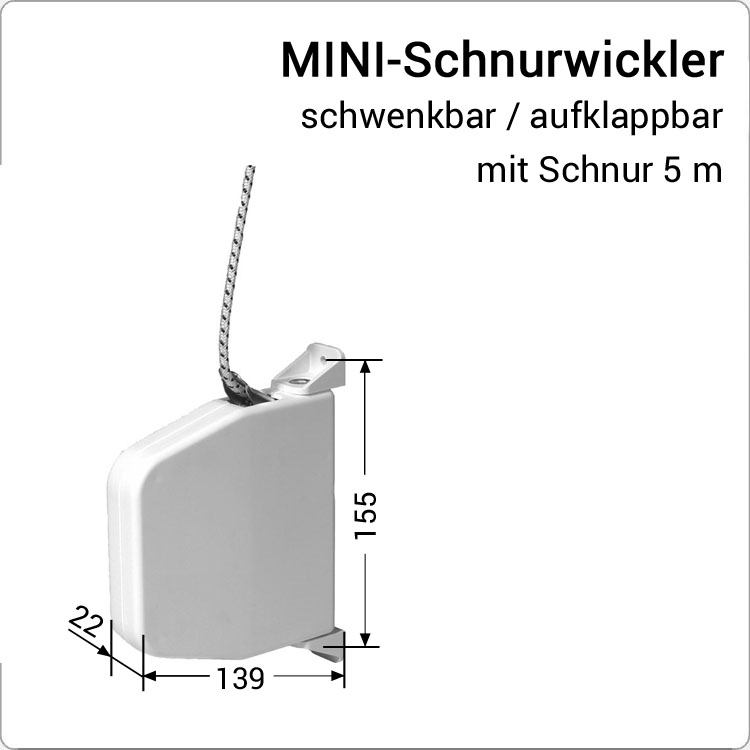 Schnurwickler schwenkbar weiß von aalbach