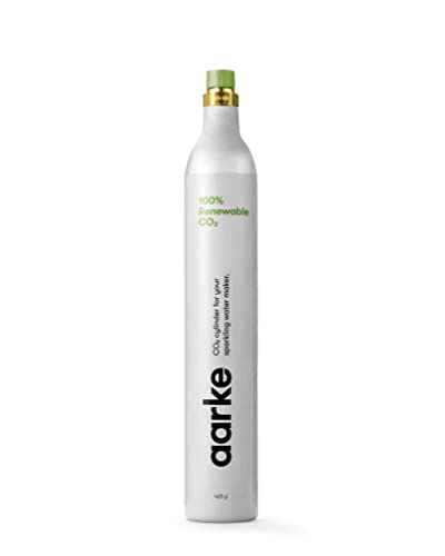 Aarke 60L CO2-Zylinder für Wassersprudler – 100% erneuerbares CO2 – Kompatibel mit allen Wassersprudlern mit Schraub-Gaszylinder von aarke