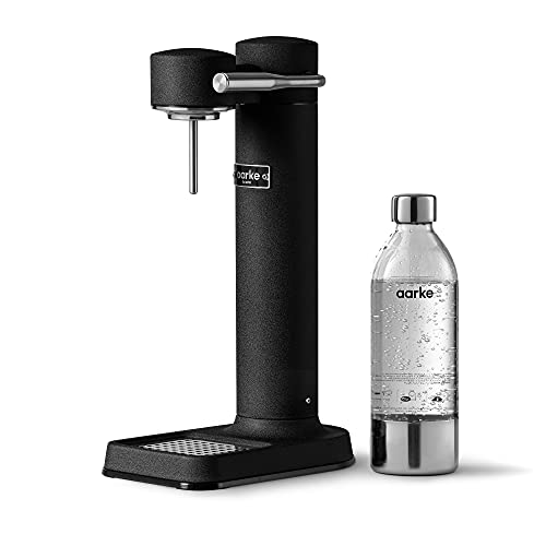 Aarke Carbonator 3, Premium Wassersprudler aus Edelstahl mit Aarke Flasche, Mattschwarz Finish von aarke