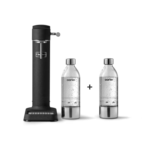 Aarke Carbonator 3, Wassersprudler aus Edelstahl mit 2 x BPA-frei Flaschen, Mattschwarz Finish Aarke Carbonator 3, Wassersprudler aus Edelstahl mit 2 x BPA-frei Flaschen, Mattschwarz Finish von aarke