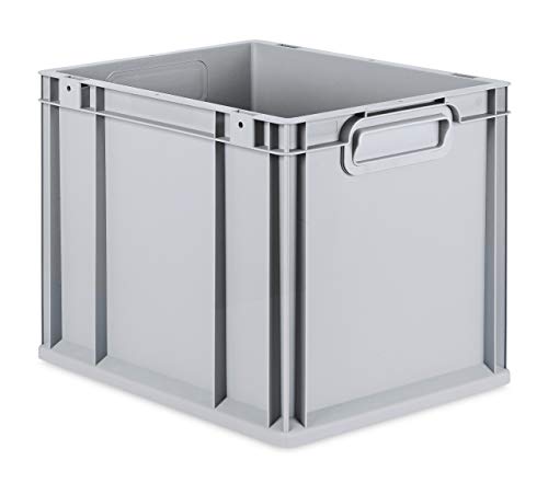 aidB Eurobox NextGen Grip, 400x300x320 mm, Griffe geschlossen, robuste Plastikbox aus Kunststoff mit ergonomischen Griffen, stapelbare Kunststoffkiste, ideal für die Industrie, 1St. von aidB