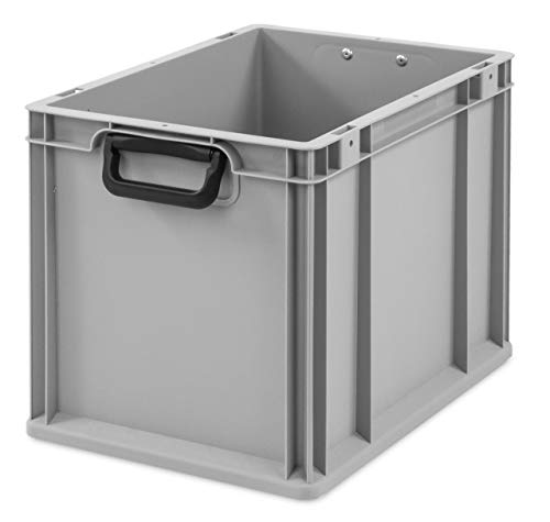 aidB Transportbox NextGen Portable Duo Eurobox mit handlichen Koffergriffen 400x300x320 mm, Transportkoffer mit Griffen von aidB