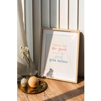 Konzentriere Dich Auf Das Gute Kunstdruck, Boho Wandkunst, Motivationsdruck, Typografie Print, Positive Vibes von abategraphics