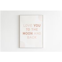 Liebe Dich Bis Zum Mond Und Zurück Kunstdruck, Kinderzimmer Wanddekoration, Spielzimmer Wandkunst, Neutral Kunstdruck von abategraphics