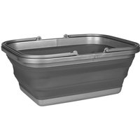 Abbey Camp - Faltbare Waschschüssel - 16 Liter - aus Kunststoff - Grau von abbey camp