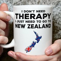 Neuseeland-Liebhaber-Geschenk, Neuseeland-Tasse, Neuseeland-Flagge, Neuseeländer-Urlaubsreise, Lustige Therapie, Neuseeland-Urlaubs-Souvenir-Tasse von abitofbanter