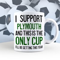 Plymouth-Tasse, Plymouth-Liebhaber-Geschenk, Ich Unterstütze Plymouth, Fan-Geschenk, Lustige Unterstützer-Tasse von abitofbanter
