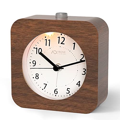 aboveClock Wecker Analog Ohne Ticken, Wecker Holz mit Snooze, Nachttisch Retro Wecker mit Nachtlicht, Tischuhr Analog Batteriebetriebe【1×AA-Batterie erforderlich】- Naturholz in Braun aboveClock Wecker Analog Ohne Ticken, Wecker Holz mit Snooze, Nachttisch Retro Wecker mit Nachtlicht, Tischuhr Analog Batteriebetriebe【1×AA-Batterie erforderlich】- Naturholz in Braun von aboveClock