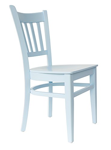abritus Set 2 Stühle Stuhl Holzstuhl Esszimmerstuhl Küchenstuhl Buche Holz massivholz blau hellblau, fertig montiert Belastbarkeit 150 kg T002 von abritus